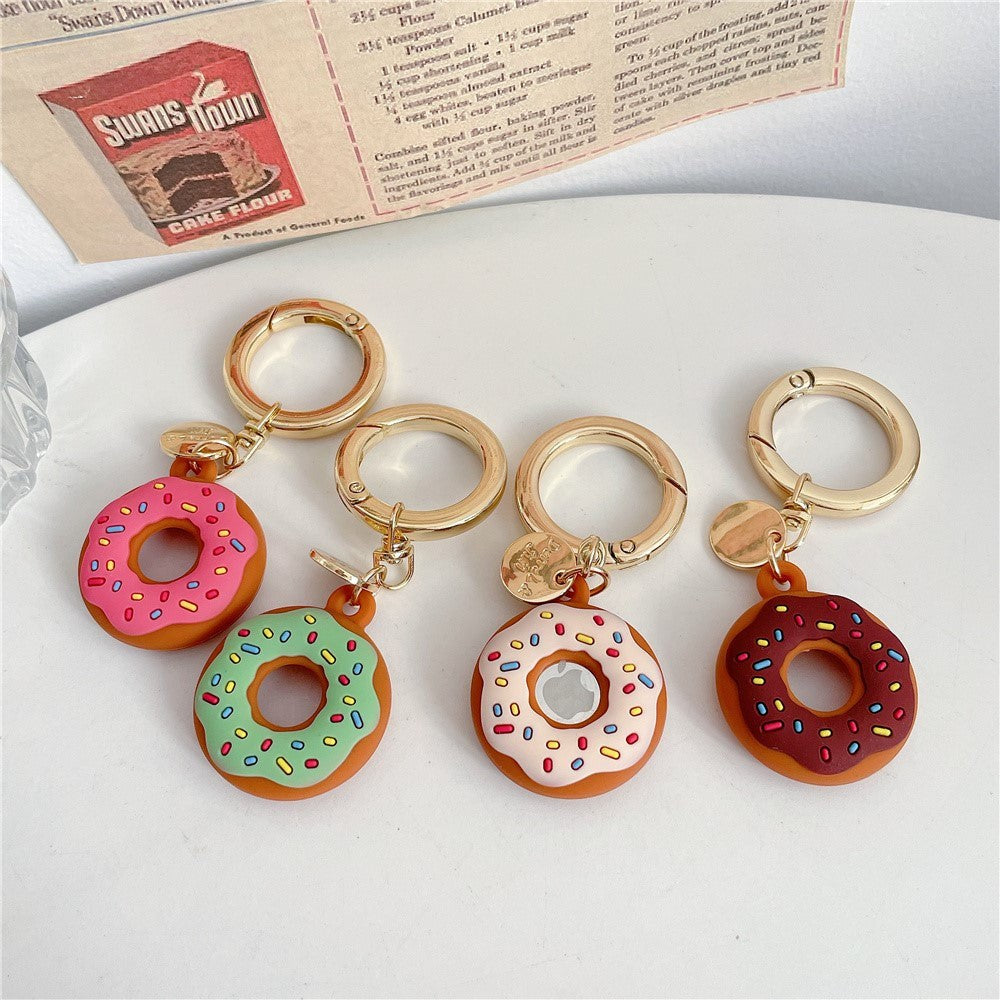 AirTag Silicone Case m. Rund Karabiner - Donut - Rosa