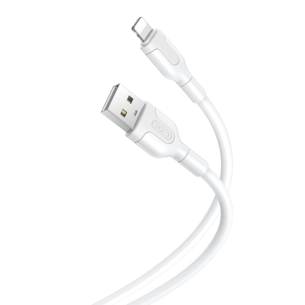 XO 10W USB-A till Lightning-kabel 1m - Vit