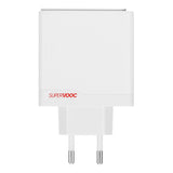 Original OnePlus Supervooc 100W Dual Väggladdare USB-C / USB-A med USB-C-Kabel 1 meter - Vit