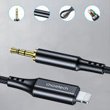 Choetech AUX007 Lightning till 3.5mm Minijack Kabel - 1m - Svart