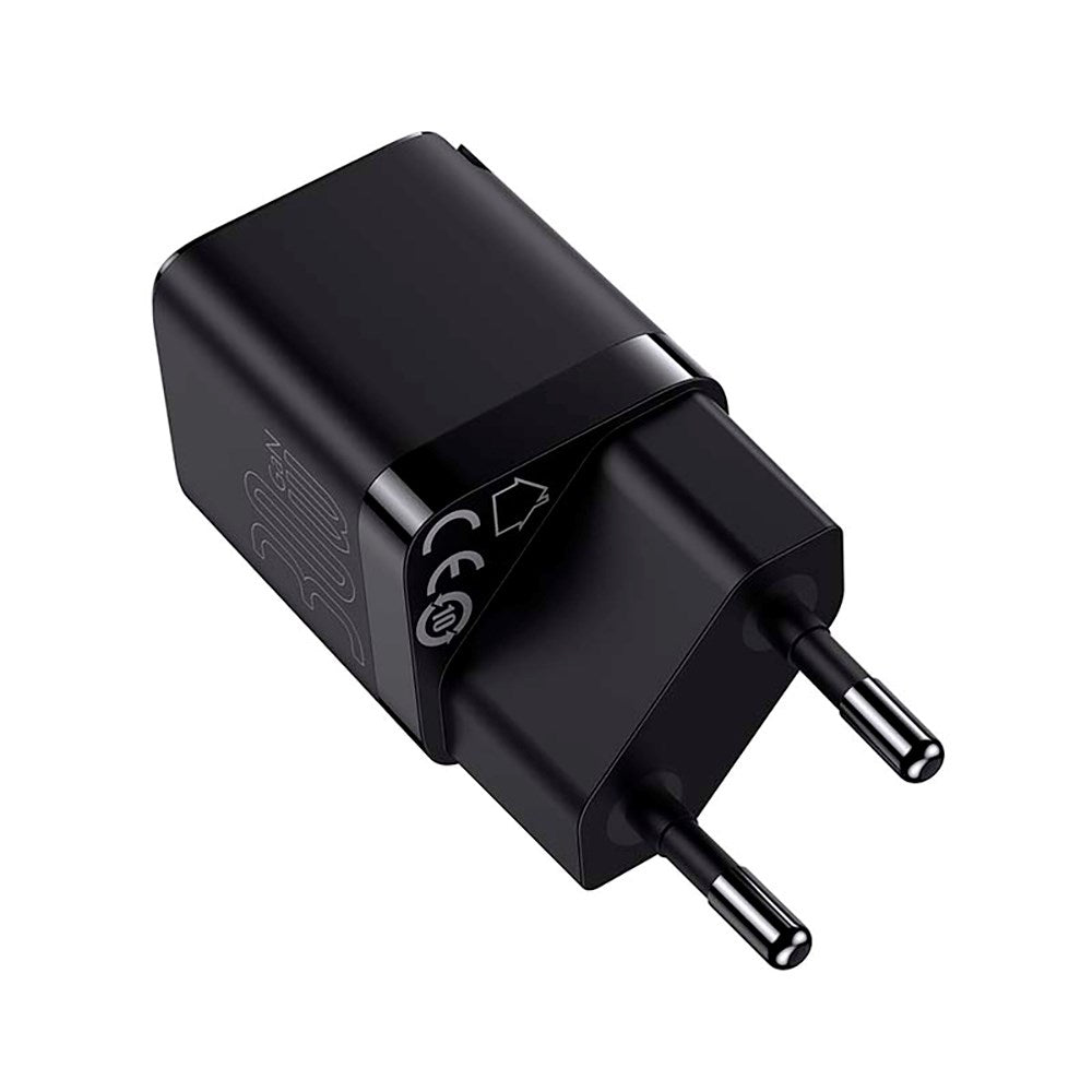 Baseus GAN3 30W Snabbladdare Väggladdare med USB-C - Svart