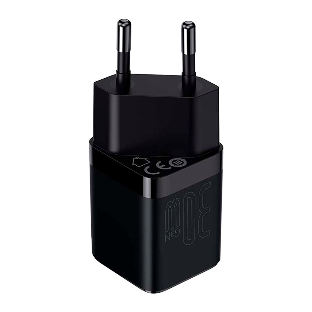 Baseus GAN3 30W Snabbladdare Väggladdare med USB-C - Svart