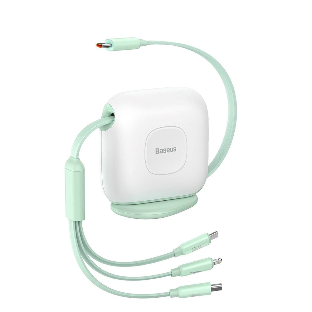 3-i-1 Multi Cable Baseus USB-C till USB-C, Micro USB och Lightning - Grön