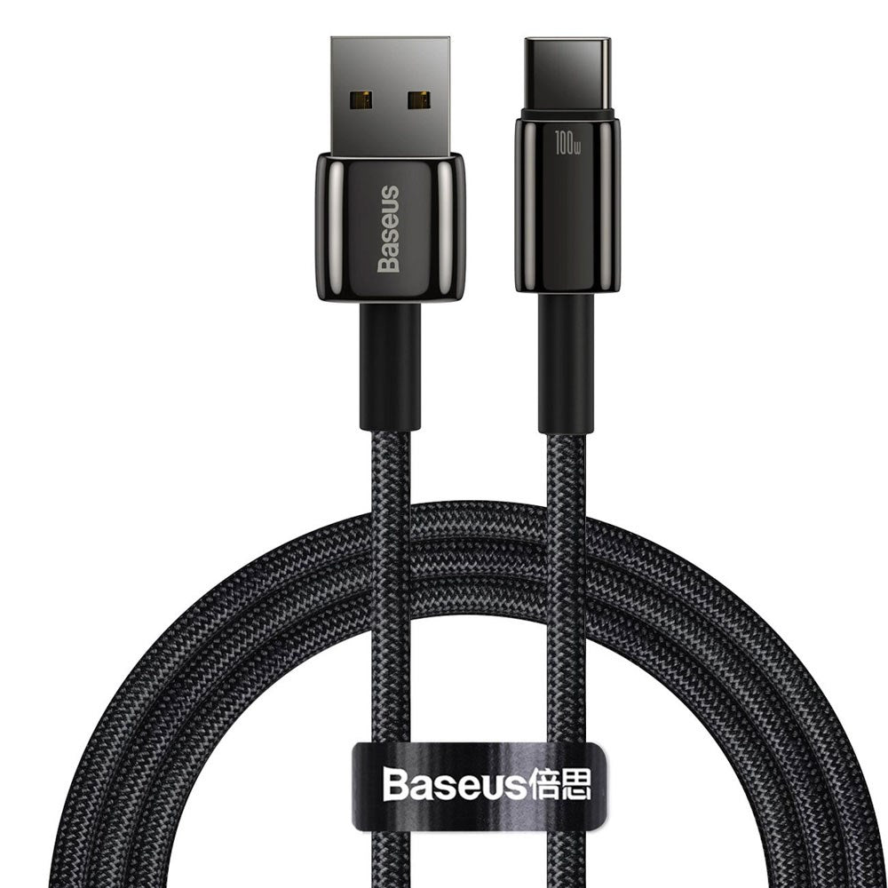 Baseus 100W USB-A till USB-C Kabel 480Mb/s - 1m - Svart