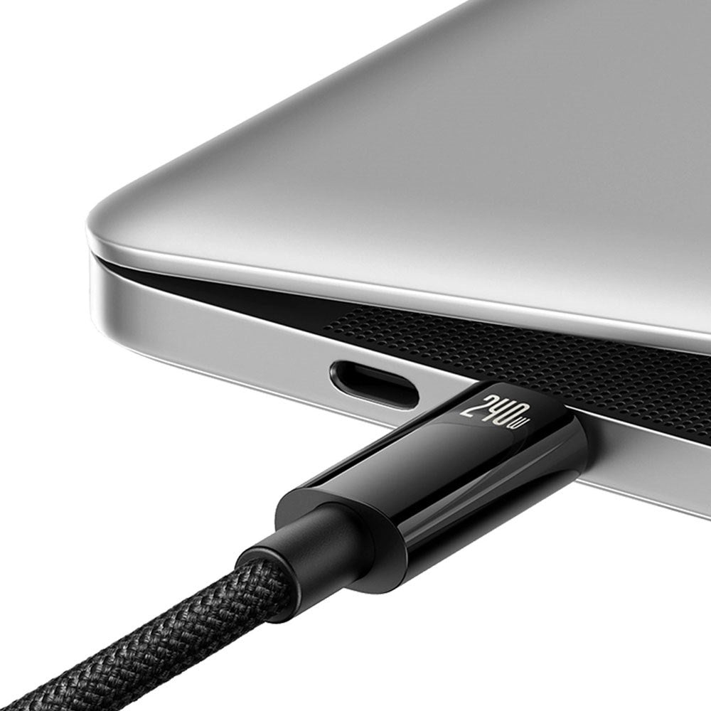 Baseus 240W USB-C till USB-C Kabel 480Mb/s - 2m - Svart
