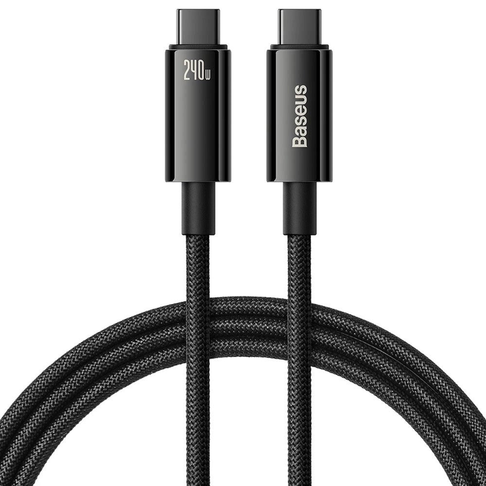 Baseus 240W USB-C till USB-C Kabel 480Mb/s - 3m - Svart