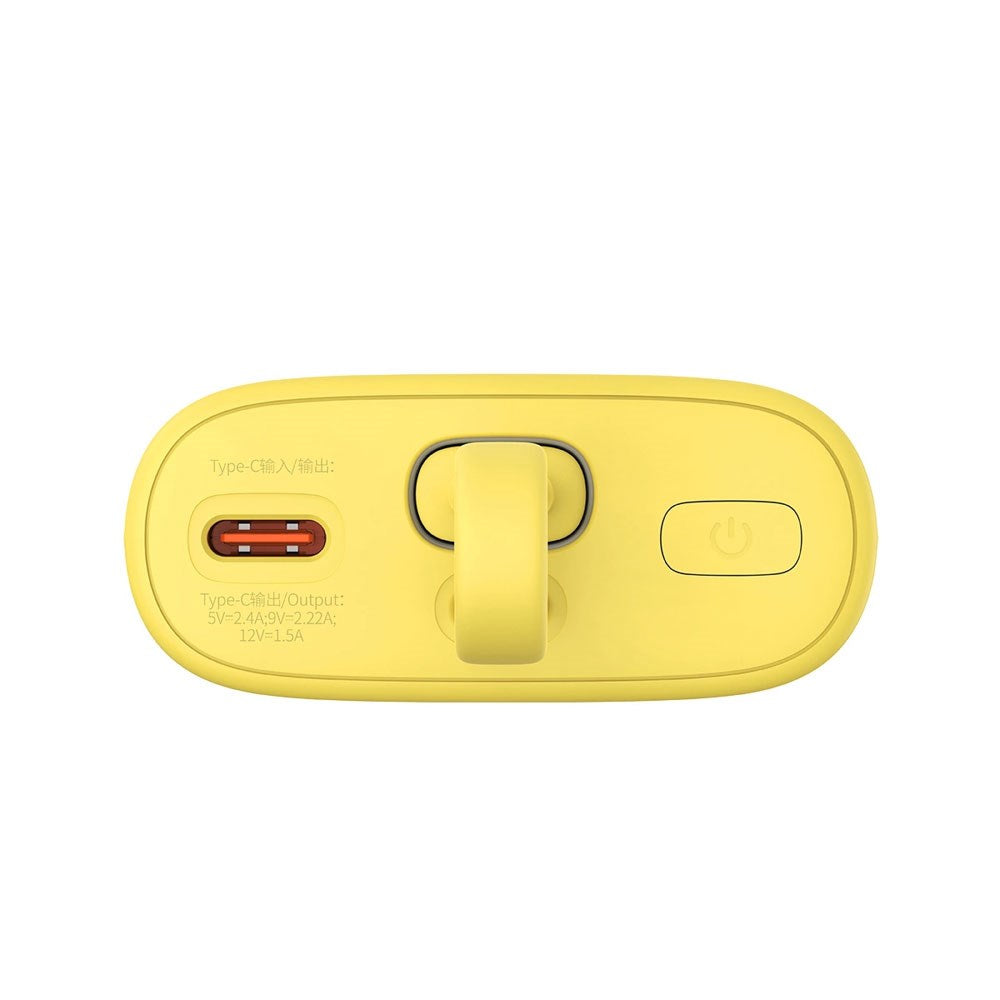 Baseus Popsicle 5200mAh Powerbank 20W med Inbyggd Lightning Kabel - Rosa / Gul