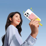 Baseus Popsicle 5200mAh Powerbank 20W med Inbyggd Lightning Kabel - Rosa / Gul