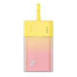 Baseus Popsicle 5200mAh Powerbank 20W med Inbyggd Lightning Kabel - Rosa / Gul