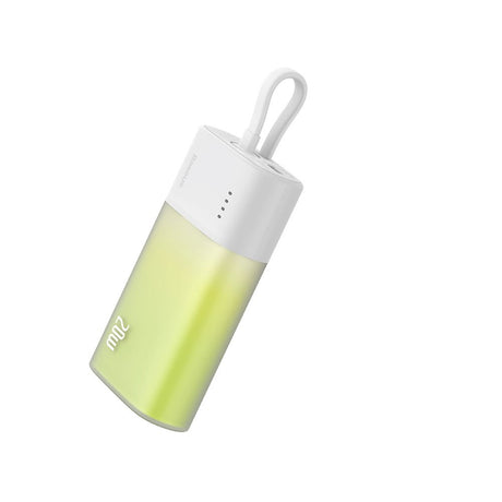 Baseus Popsicle 5200mAh Powerbank 20W med Inbyggd Lightning Kabel - Vit / Grön