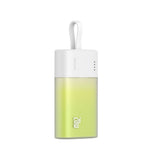 Baseus Popsicle 5200mAh Powerbank 20W med Inbyggd Lightning Kabel - Vit / Grön