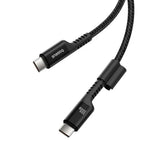 Baseus 100W USB-C till USB-C Fish-Eye-Kabel - 1m - Svart