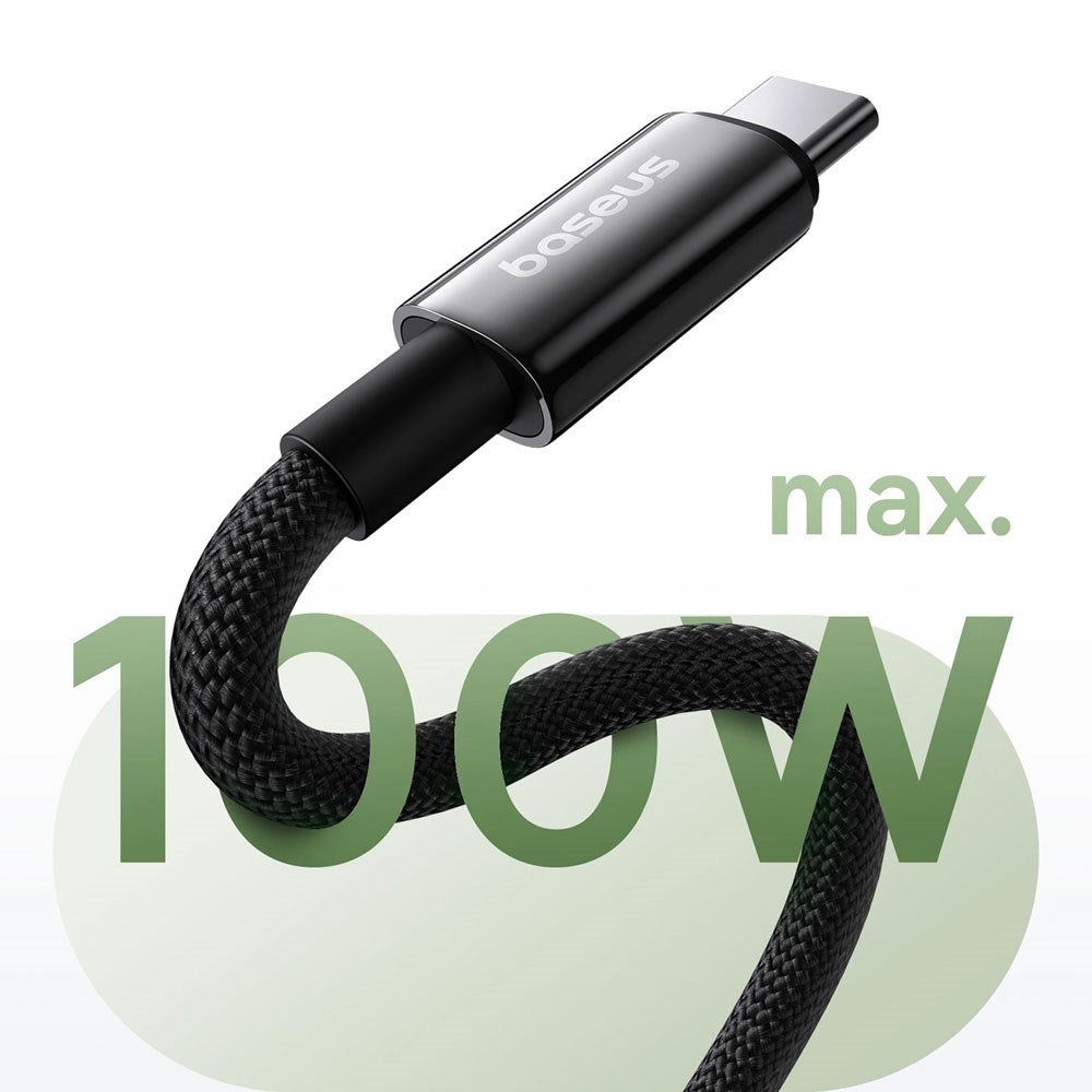 Baseus 100W USB-C till USB-C Kabel 480Mb/s - 1m - Svart