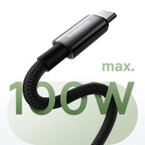 Baseus 100W USB-C till USB-C Kabel 480Mb/s - 1m - Svart