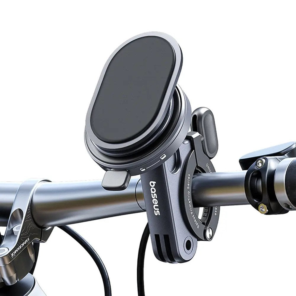 Baseus 2-i-1 PrimeTrip Cykelstyre Telefonhållare & Stativ - Grå