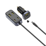 Baseus Multifunktionell Billaddare 110W med 3 x USB-A & 3 x USB-C - 1.5m - Svart