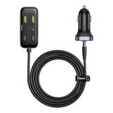 Baseus Multifunktionell Billaddare 110W med 3 x USB-A & 3 x USB-C - 1.5m - Svart