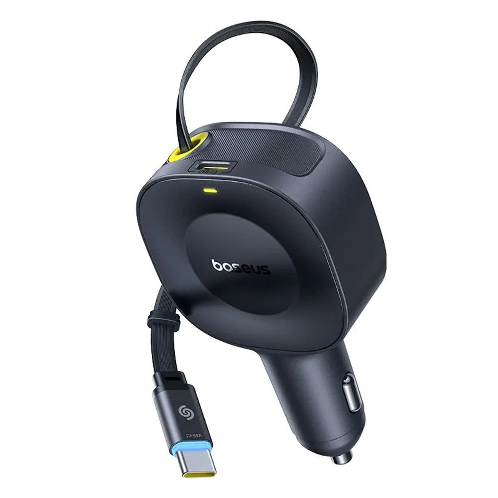 Baseus PrimeTrip VR2 30W Billaddare med Inbyggd USB-C Kabel & USB-C Kontakt - Svart