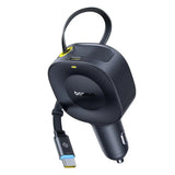 Baseus PrimeTrip VR2 30W Billaddare med Inbyggd USB-C Kabel & USB-C Kontakt - Svart