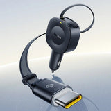 Baseus PrimeTrip VR2 30W Billaddare med Inbyggd USB-C Kabel & USB-C Kontakt - Svart