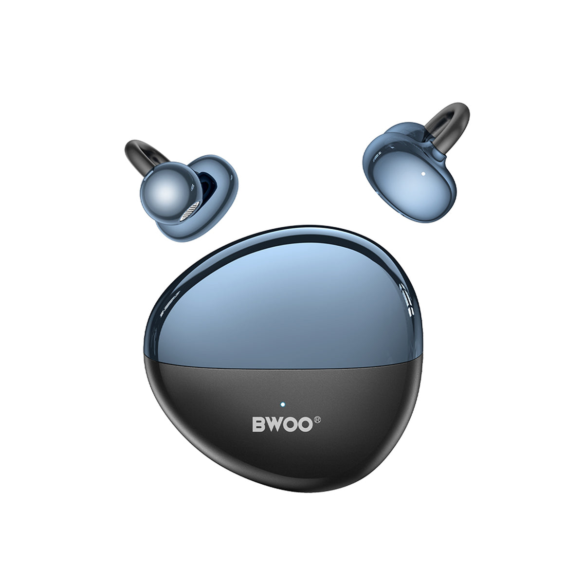 BWOO True Wireless Hörlurar - Open-Ear - Svart