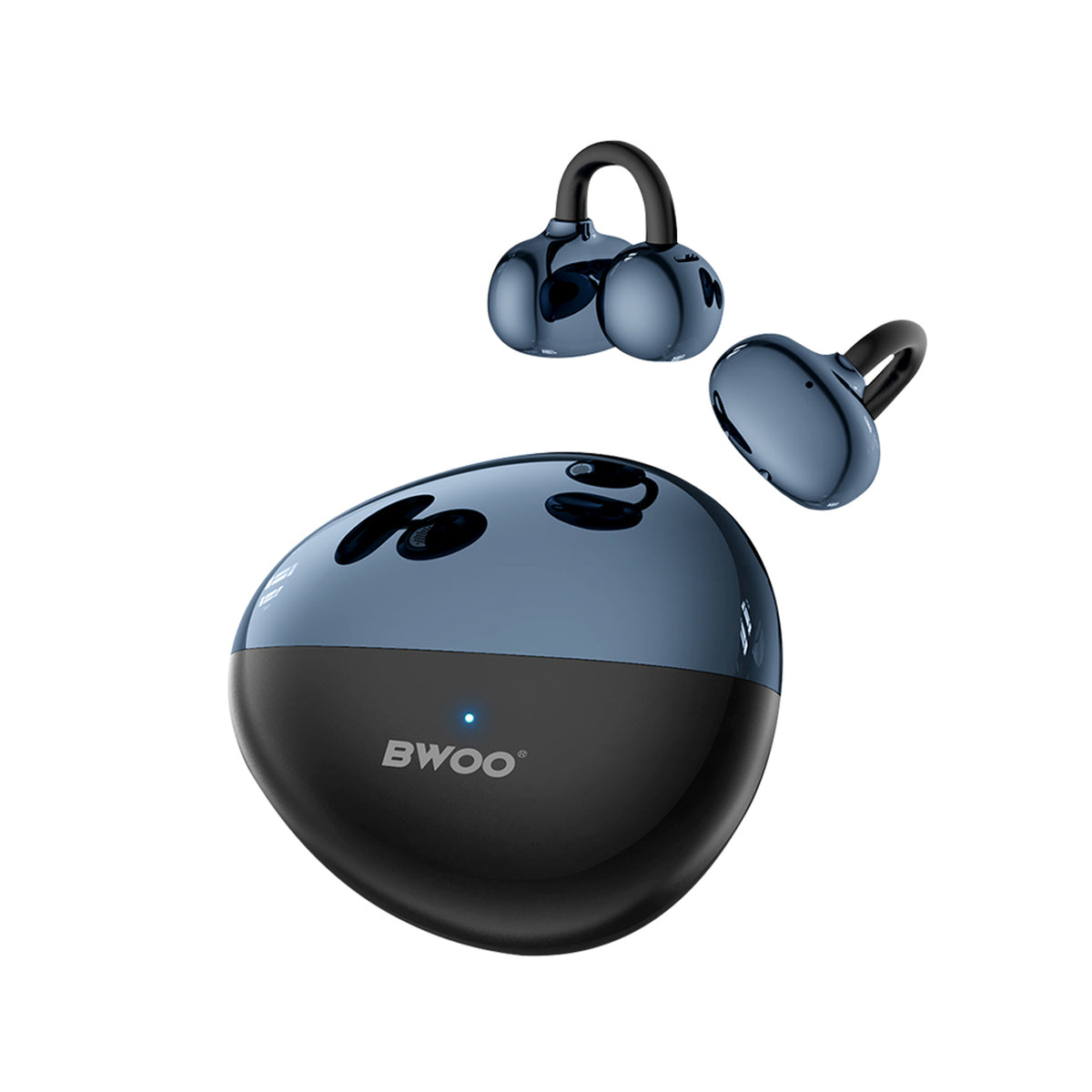 BWOO True Wireless Hörlurar - Open-Ear - Svart