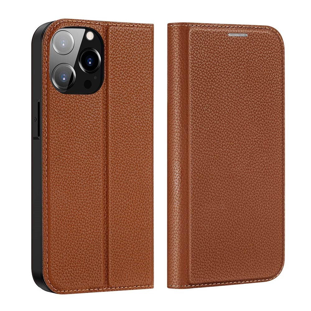 iPhone 14 Pro DUX DUCIS Skin X2 Premium Plånboksfodral - Brun