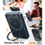 TORRAS Magnetisk 15W Powerbank 10 000mAh med Kickstand - Svart