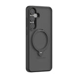 TORRAS Samsung Galaxy S25 Ostand Spin Series Skal m. Ställ - MagSafe Kompatibel - Svart