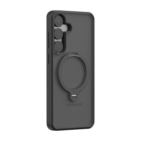 TORRAS Samsung Galaxy S25 Ostand Spin Series Skal m. Ställ - MagSafe Kompatibel - Svart