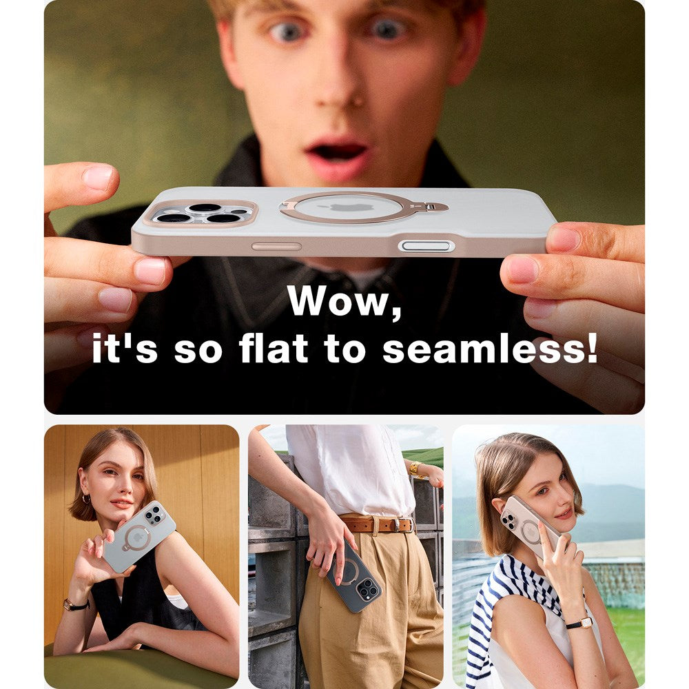 TORRAS iPhone 16 Pro Flexibelt Plast Skal m. Ställfunktion - MagSafe Kompatibel - Guld