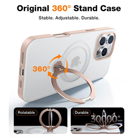 TORRAS iPhone 16 Pro Flexibelt Plast Skal m. Ställfunktion - MagSafe Kompatibel - Guld