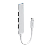 USB-C Multiport Hub - 3 x USB 2.0 / 1 x USB 3.0 - Grå