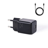 JoyRoom Mini Snabbladdare PD & PPS 25W m. USB-C till USB-C Kabel - Svart