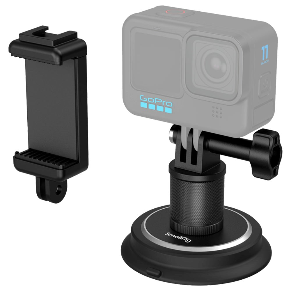 SmallRig 4347 Universal Mobile (56-86mm) & Action Camera Holder w. Magnetic Suction Cup - Black