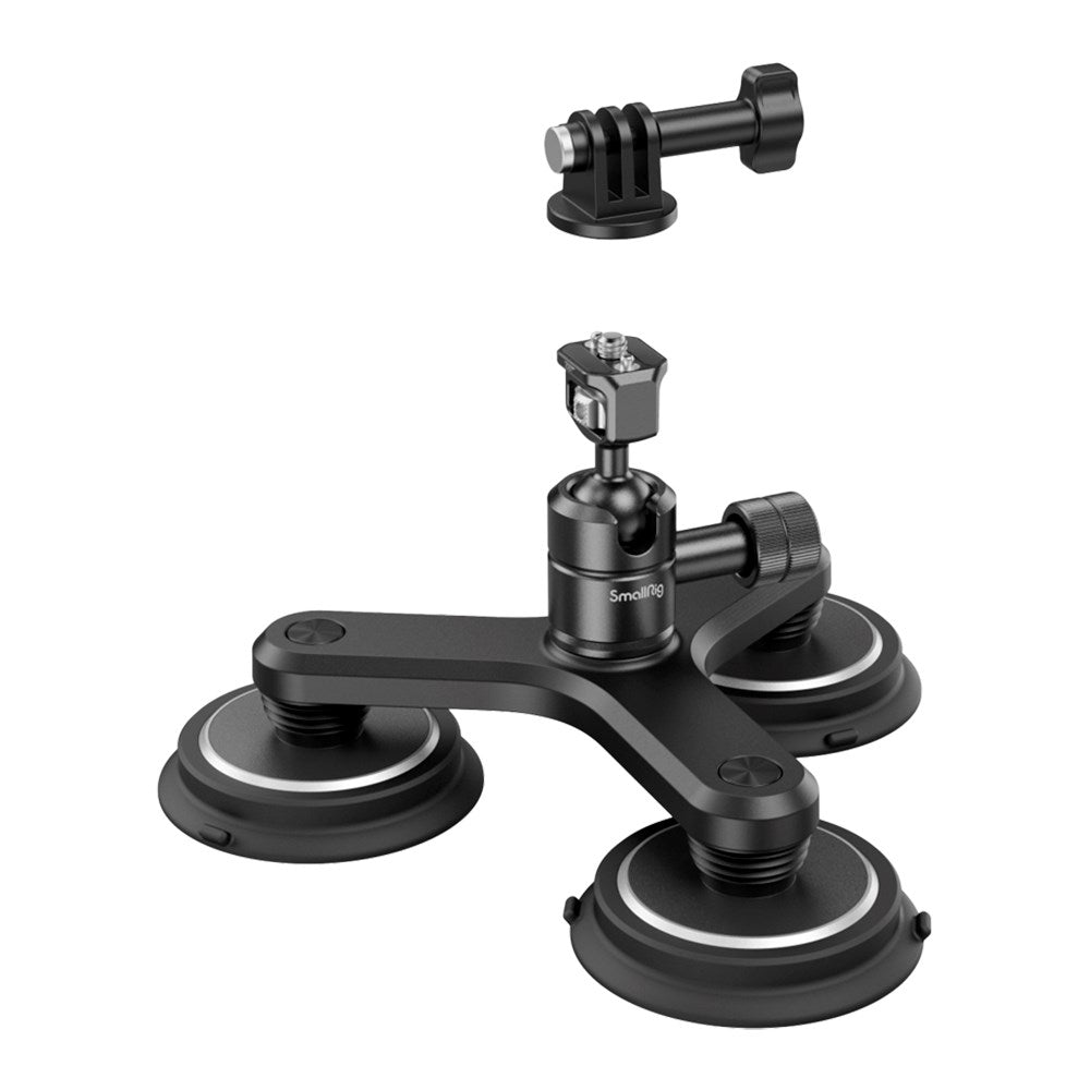 SmallRig 4468 Universal Action Camera Mount med Triple Magnetic Sugkopp - Svart