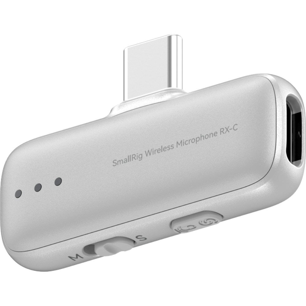SmallRig 5719 Trådlös Mikrofon m. USB-C Adapter - Vit