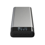 Hyper HyperJuice 245W Powerbank 27 000mAh med 4 x USB-C og skjerm - Grå / Svart