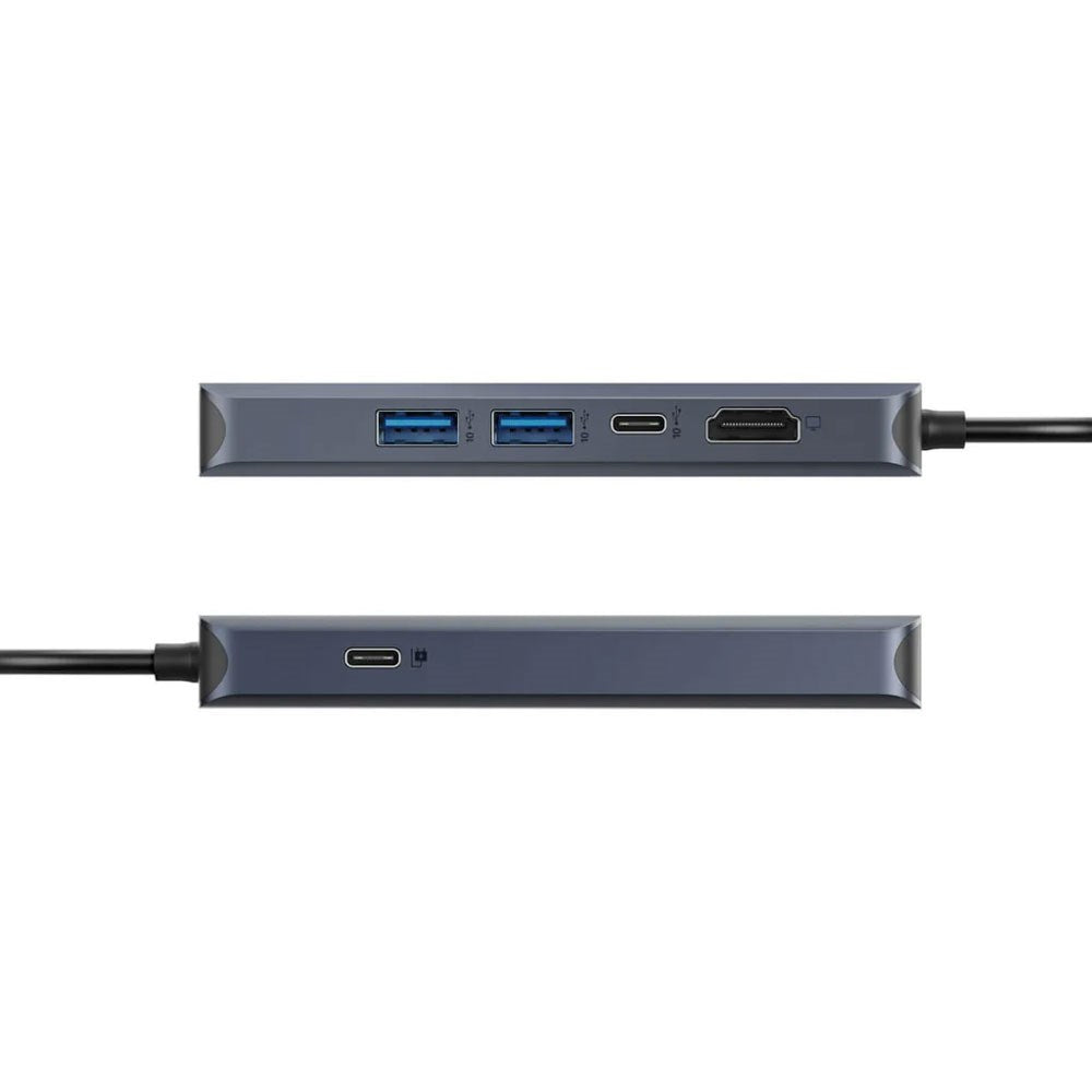 Hyper HyperDrive Ecosmart 6-i-1 USB-C-Hubb med USB-A / USB-C / HDMI / Ethernet / SD-Kort - Grå
