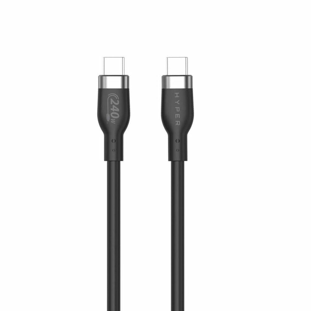 Hyper HyperJuice 240W Silikon USB-C till USB-C Kabel - 2m - Svart