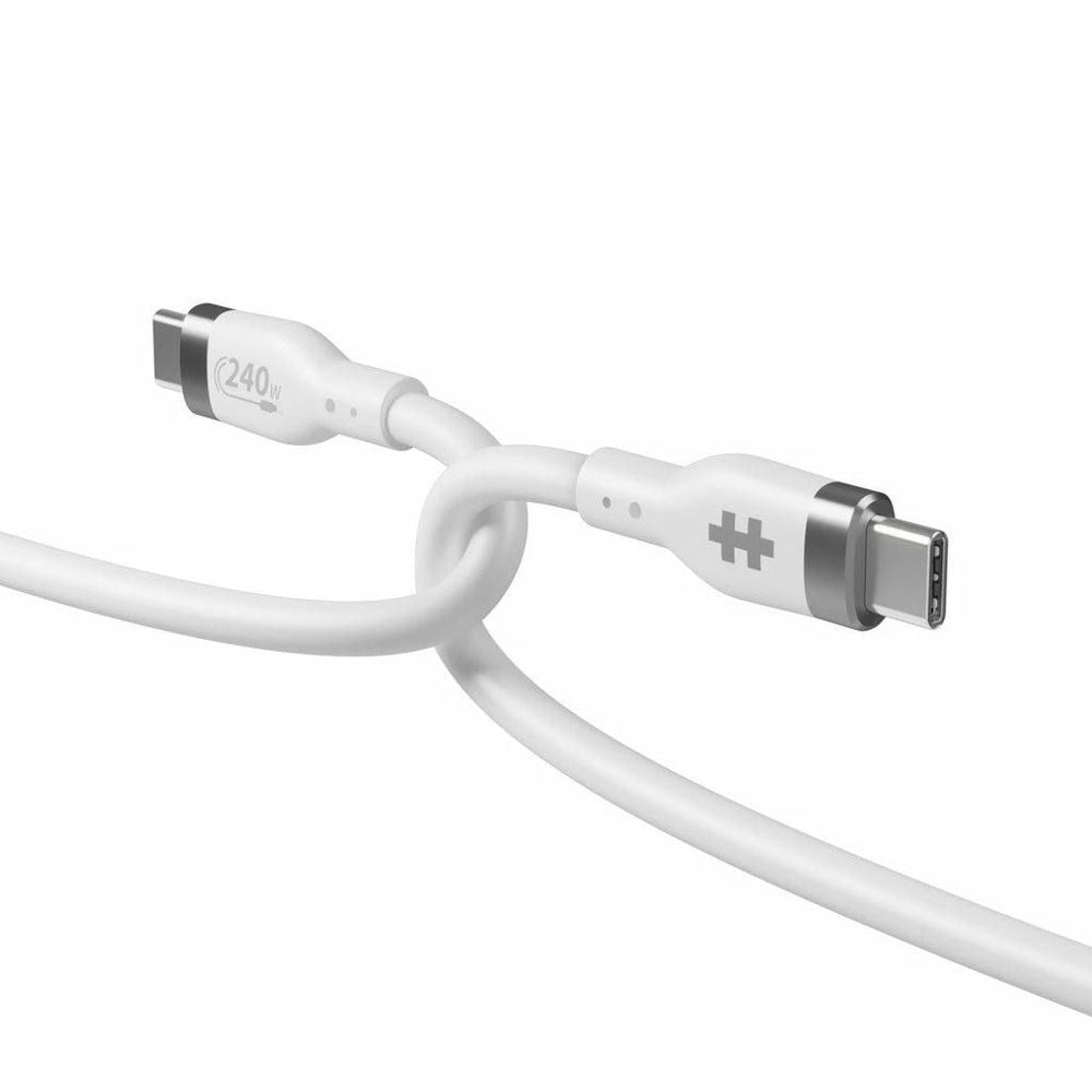 Hyper HyperJuice 240W Silikon USB-C till USB-C Kabel - 2m - Vit