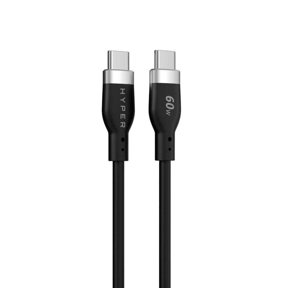 Hyper HyperJuice 60W Silikon USB-C till USB-C Kabel – 1.5m – Svart