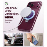 iPhone 18 Pro / 17 Pro TORRAS Ostand Q3 Spin Skal - MagSafe Kompatibel - Genomskinlig