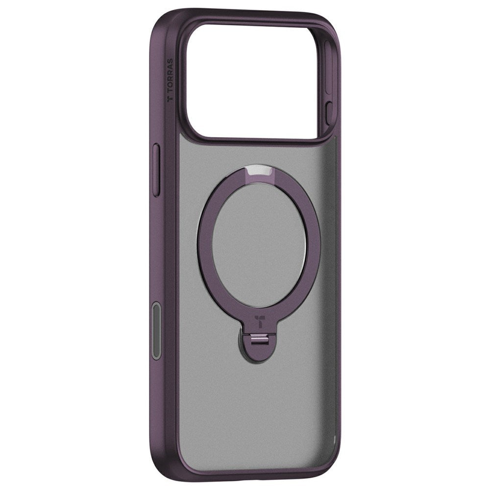 iPhone 18 Pro / 17 Pro TORRAS Ostand Q3 Spin Skal - MagSafe Kompatibel - Lila