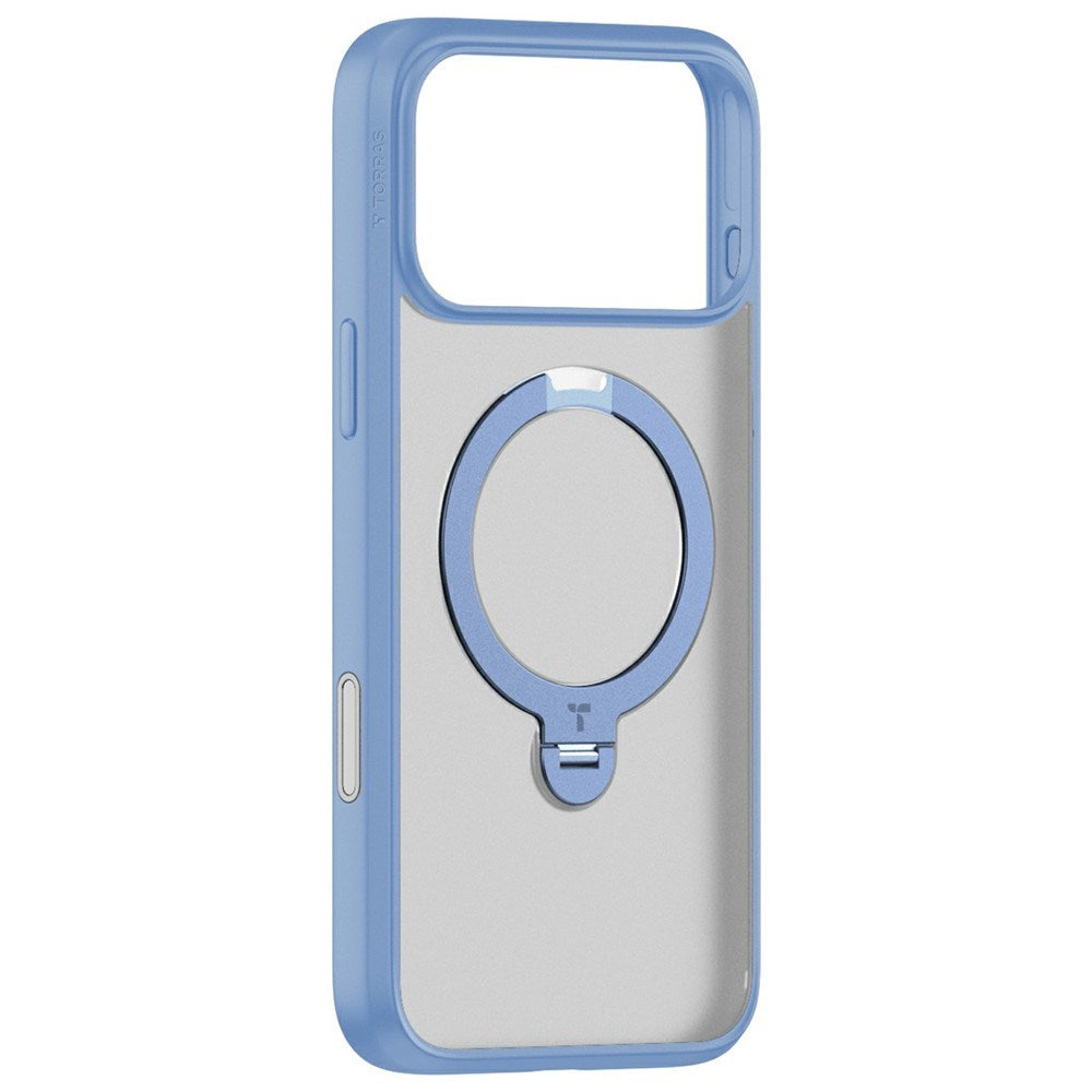 iPhone 18 Pro / 17 Pro TORRAS Ostand Q3 Spin Skal - MagSafe Kompatibel - Blå