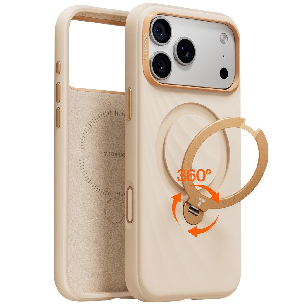 iPhone 18 Pro / 17 Pro TORRAS Ostand Q3 Wind Skal - MagSafe Kompatibel - Beige