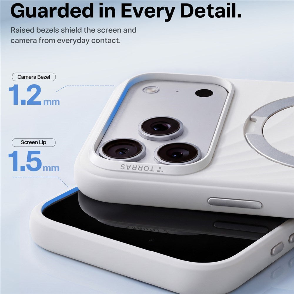 iPhone 18 Pro / 17 Pro TORRAS Ostand Q3 Wind Skal - MagSafe Kompatibel - Vit
