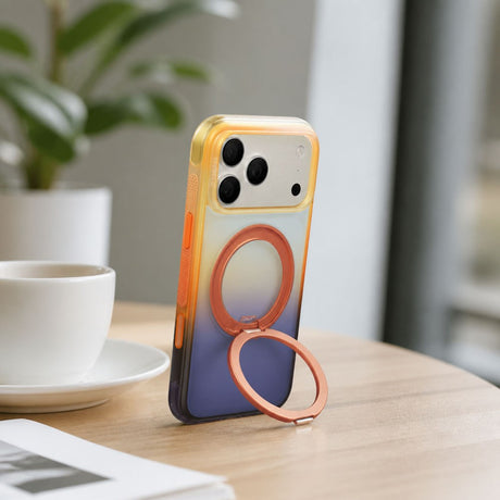 iPhone 18 Pro / 17 Pro TORRAS O3 Air Gradient Skal - MagSafe Kompatibel - Orange / Blå