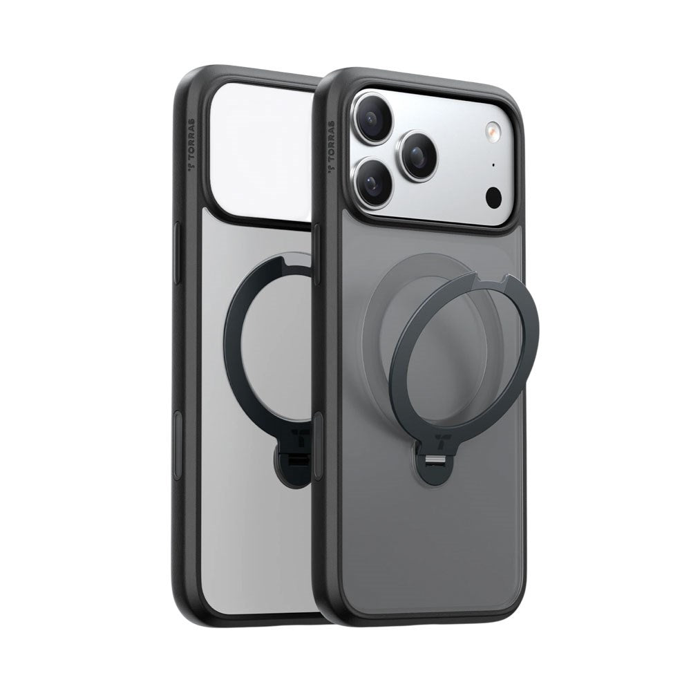 iPhone 18 Pro Max / 17 Pro Max TORRAS Ostand Q3 Spin Skal - MagSafe Kompatibel - Svart
