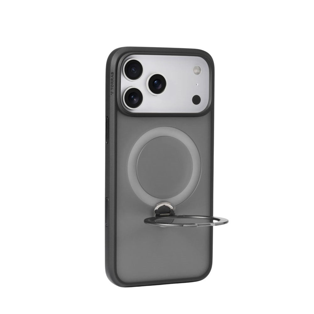 iPhone 18 Pro Max / 17 Pro Max TORRAS Ostand Q3 Spin Skal - MagSafe Kompatibel - Genomskinlig